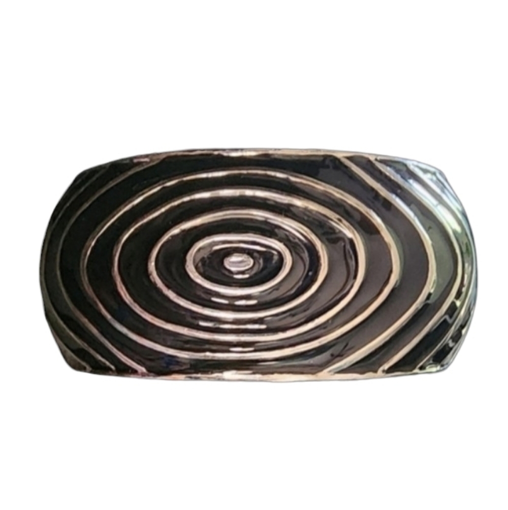 π₯4 For $20π₯Black and Silver Swirl Hinged Bangle Bracelet
